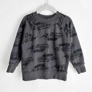 Hanna Andersson French Terry Crewneck Sweatshirt in Size 3T Racing Cars Gray $50